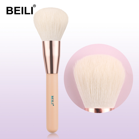 BEILI rose poudre brosse chèvre cheveux fard à paupières maquillage pinceaux pli mélange ombre courte unique yeux maquillage pinceaux sourcils brosse ► Photo 1/6