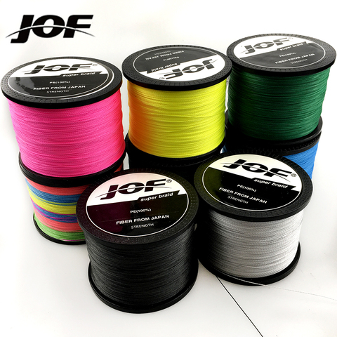 JOF 8 brins 100M 300M 500M japon Multifilament 100% PE tressé ligne de pêche 18LB à 78LB ► Photo 1/6