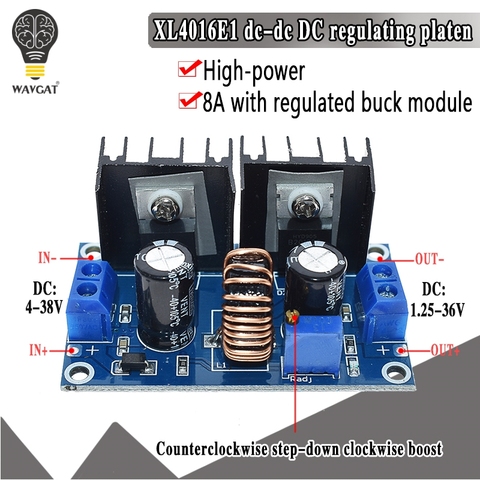 Module de panneau abaisseur réglable, XL4016 PWM 4-36V à 1.25-36V Max 8A 200W DC-DC convertisseur Buck ► Photo 1/6