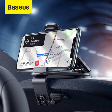 Support de téléphone de voiture de Console centrale automatique de bâti de voiture de Baseus pour Xiaomi Samsung 4.7-6.5 pouces support de téléphone de voiture support de bâti d'agrafe de support ► Photo 1/6