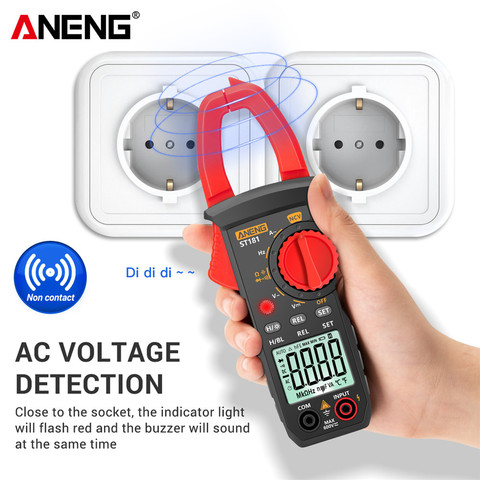 ANENG ST181 numérique pince mètre courant continu/ca 4000 comptes multimètre ampèremètre testeur de tension voiture ampèremètre Hz capacité NCV Ohm Test ► Photo 1/6