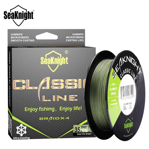 SeaKnight Classic 300M 500M tressé ligne de pêche 4 brins PE ligne tresse Multifilament ligne de pêche 6 8 10 15 20 30 40 50 60 80LB ► Photo 1/6