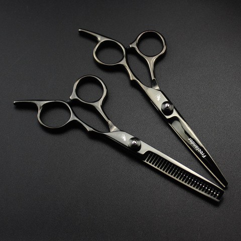 Ciseaux à cheveux professionnels de 6 pouces amincissant les ciseaux à cheveux de coupe de coiffeur outils de ciseaux ciseaux de coiffure ► Photo 1/6