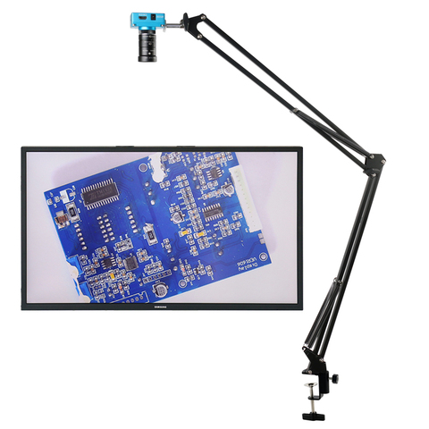 Microscope vidéo numérique industriel, caméra 30mp 48mp HDMI + grand champ visuel manuel, objectif Zoom IRIS, grande Distance de travail 12-36mm ► Photo 1/6