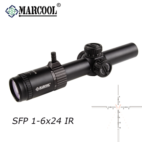 MARCOOL – lunette de visée optique pour fusil CQB .223 AR15 .308win, 1-6x24 HD SFP, IR, mise au point rapide, arrêt zéro, collimateur 1/5mil ► Photo 1/6