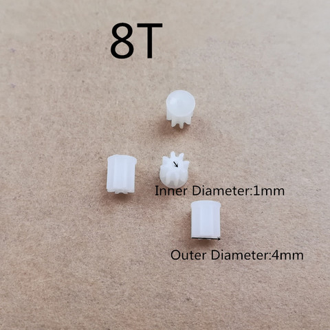 Pièces de rechange pour Drone M69G X12 RC, 8 T, 4mm, 1mm, 8 dents, petits engrenages de moteur pour quadrirotor Q1 M69 M69S ► Photo 1/1