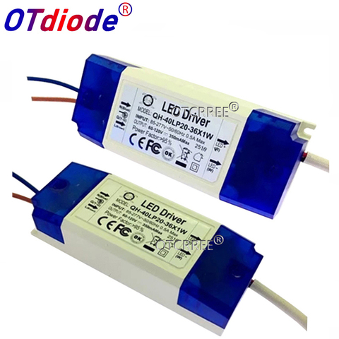 Pilote LED haute puissance, alimentation pour projecteur, AC 85-277V 20W 30W 36W 20-36x1W 350mA DC60-120V, 1 pièce ► Photo 1/6