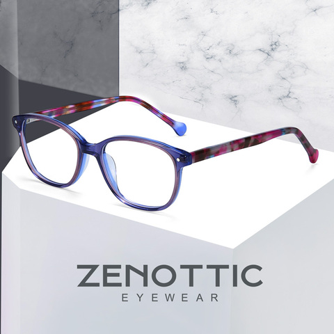 ZENOTTIC – monture de lunettes Anti-lumière bleue en acétate pour enfants, pour filles et garçons, myopie optique, mignon ► Photo 1/6