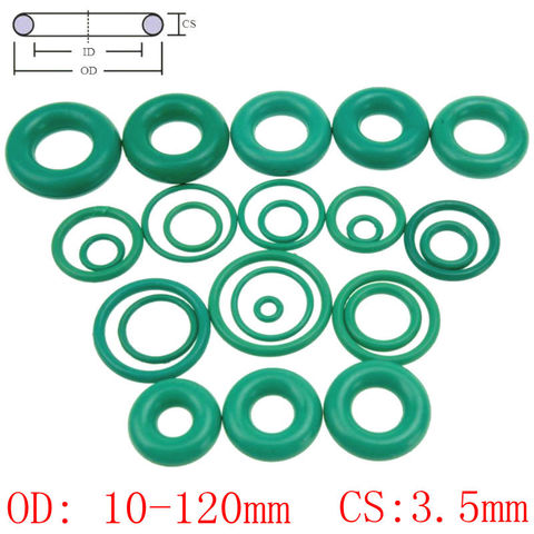 Joint d'étanchéité d'huile en caoutchouc fluorescent vert, CS 3.5mm OD10-120mm, FKM ► Photo 1/4