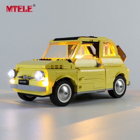 MTELE – Kit d'éclairage LED pour création Fiat 500, jouets de voiture compatibles avec 10271, modèle sans blocs ► Photo 1/6