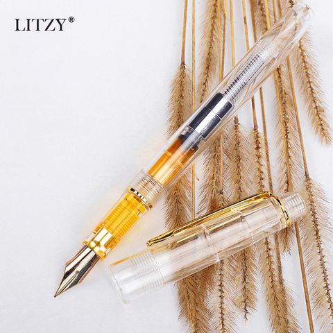 LITZY-stylo fontaine transparente 0.5mm, création d'art, calligraphie, outil d'écriture scolaire et de bureau, fournitures de papeterie cadeau ► Photo 1/6