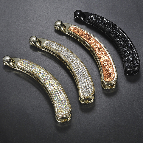 Pinces à cheveux en cristal pour femmes, épingles à strass, pinces, banane, queue de cheval, Barrette, accessoires pour cheveux, tendance 2022 ► Photo 1/6