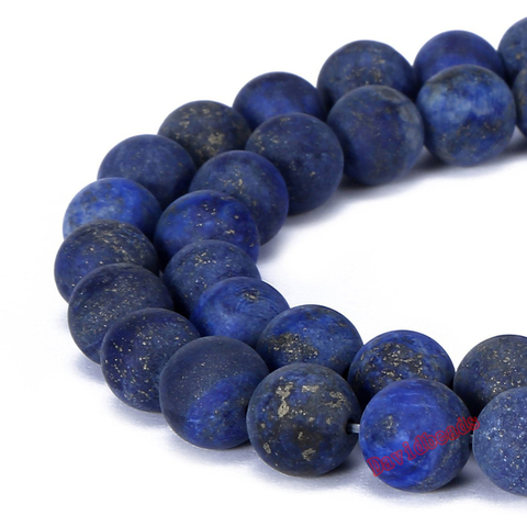 Perles rondes en Lapis Lazuli pour fabrication de bijoux, 4, 6, 8, 10, 12 mm ► Photo 1/1