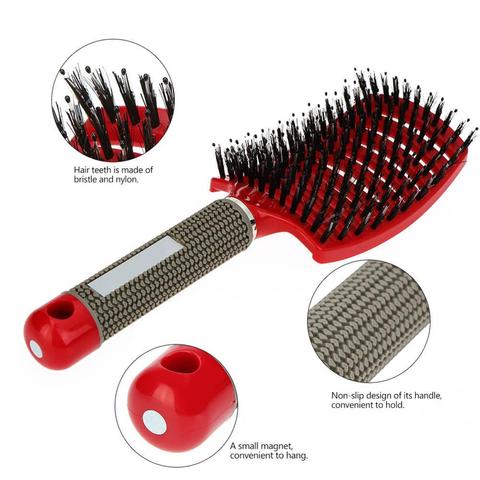 Acheter 2 obtenir 2% de réduction sur brosse à cheveux filles cheveux cuir chevelu Massage peigne femmes humide bouclés démêler brosse à cheveux pour Salon de coiffure outil de coiffure ► Photo 1/6