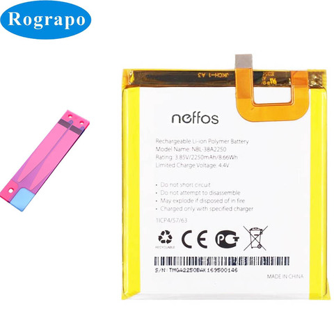 Batterie de téléphone portable pour Neffos X9 C7 Y7 C9A C7S X20 Pro X1 Lite Max C5S, 40A2920 43A2500 4000 38A2250 2500 ► Photo 1/6