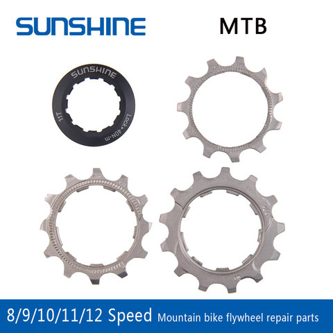 SUNSHINE 1 pièces vélo Cassette Cog vtt vélo 8 9 10 11 12 vitesses 11T 12T 13T roue libre pièces pour Compatible SHIMANO SRAM Cassettes ► Photo 1/6