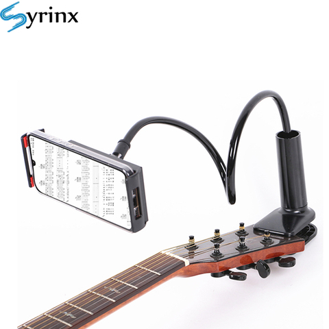 Support de Support de pince de téléphone portable de guitare Support de lit paresseux de bâti de bureau de bras Long pour l'iphone 11 X Support Mobile de Pro Support de musique en direct ► Photo 1/6