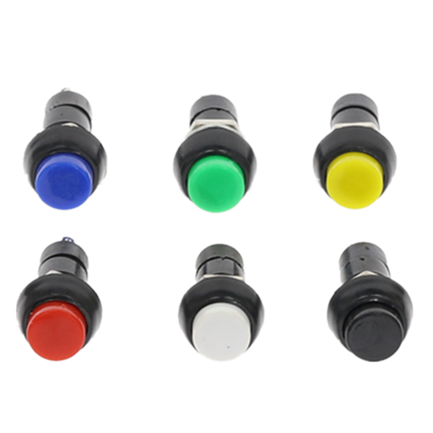 1 pcs 12mm En Plastique Bouton-Poussoir Momentané Switchs 3A 250 v AC 2PIN 6 Couleur ► Photo 1/6