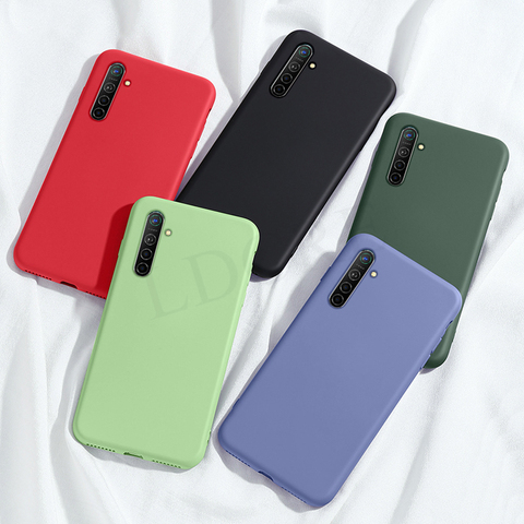 Pour Oppo Realme XT Case Realme X3 X2 3 5 5i 6 6S X7 X50 Pro C3 Coque de téléphone souple antichoc en silicone liquide sur Realme X2 Pro Cover ► Photo 1/6