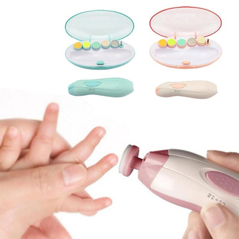 Coupe-ongles électrique sûr pour enfants, ciseaux de manucure et pédicure, soins pour bébés, silencieux, coupe-ongles ► Photo 1/6