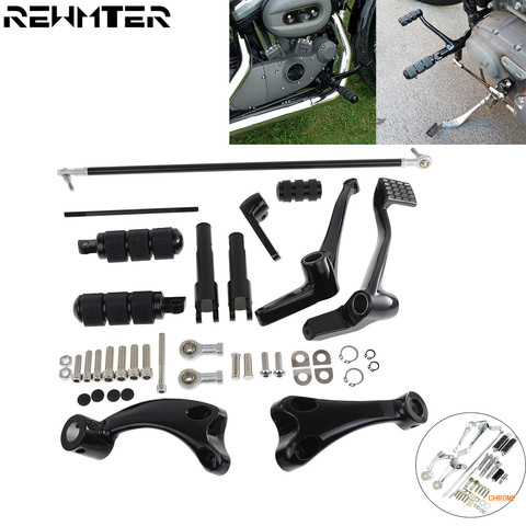 Kit complet de commandes avant de moto, articulations de leviers et noir/Chrome pour Harley Sportster 883, 1200 XL, 2004, 15, 16 ► Photo 1/6