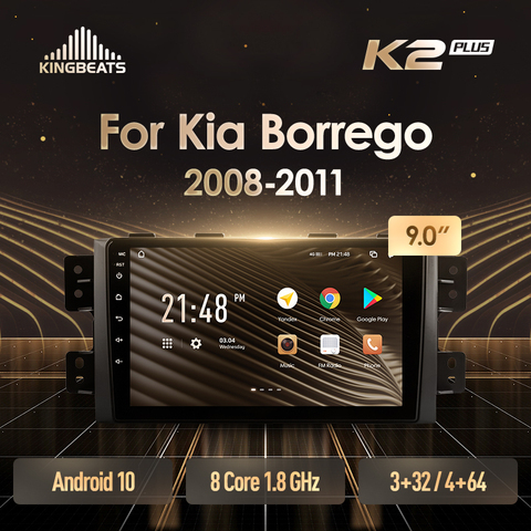 KingBeats Android 10 octa-core tête unité HU 4G en tableau de bord autoradio multimédia lecteur vidéo Navigation GPS pour Kia Borrego 2008 - 2011 pas de dvd 2 din Double Din Android autoradio 2din DDR4 ► Photo 1/6