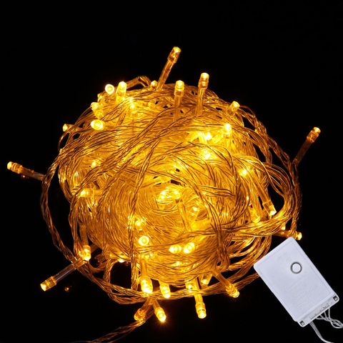 Guirlande lumineuse, chaîne Flexible, 220V, 110V, lumière LED Waterproof, décoration de fête, de mariage et de noël, 10M, 100 LED ► Photo 1/6