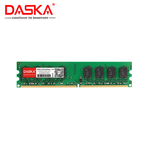 DASKA 2GB DDR2 pc2 6400 800Mhz pour ordinateur de bureau pc2-6400 ddr2 667 MHZ (pour intel amd) haute Compatible ► Photo 1/5