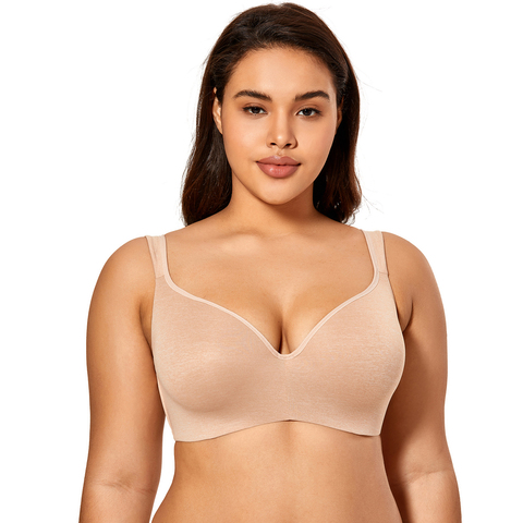 Femme pleine Figure soutien latéral Contour lisse armatures balconnet T-Shirt soutien gorge grande taille ► Photo 1/6