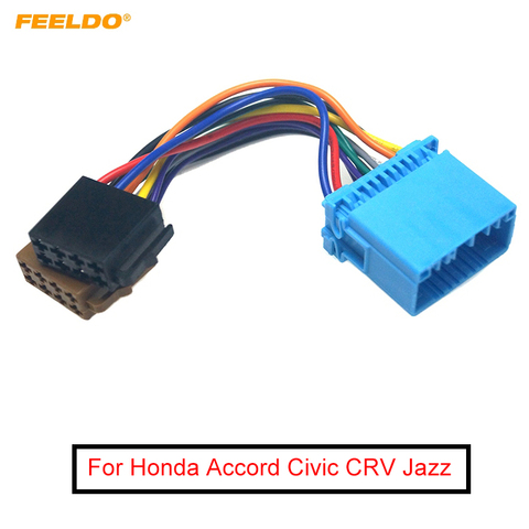 FEELDO-adaptateur de faisceau de câblage Radio ISO pour Honda Accord Civic CRV, Jazz, Odyssey, Suzuki, Swift SX4, unités de tête, câble ► Photo 1/6