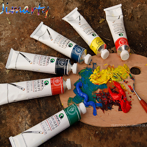 Peintures à l'huile professionnelles toutes couleurs, 50ml, chaque tube, peinture, dessin, pigments, fournitures d'art AOA011 ► Photo 1/3