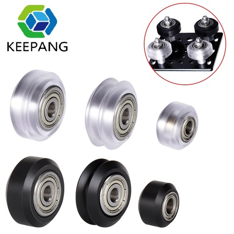 KeePang – poulie de roulement de roue en plastique POM, petits modèles à fente en V 625ZZ MR105zz, engrenage Idler pour pièces d'imprimante 3D, Openbuilds, 10 pièces ► Photo 1/6