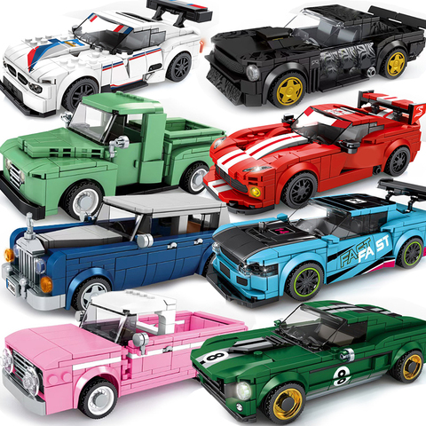 City Speed champions – blocs de construction de voiture de course, voiture de sport, véhicule de course, Supercar, modèle Moc, jouets éducatifs, cadeaux ► Photo 1/6