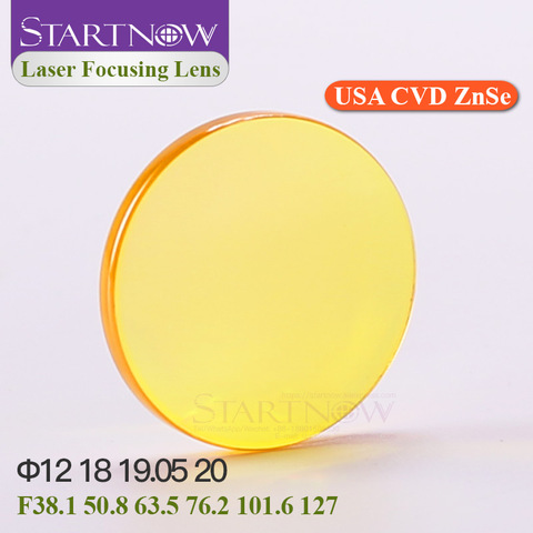 Startnow USA ZnSe CVD lentilles de mise au point Laser 20mm 19 18 15 12 F50.8 101.6 2 