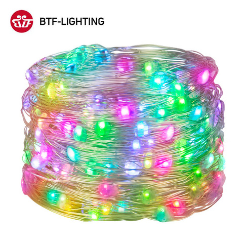 Guirlande lumineuse RGB LED couleur de rêve WS2812B, 5 m, 50 diodes, décoration de fête, anniversaire, adressable individuellement, DC 5V ► Photo 1/5