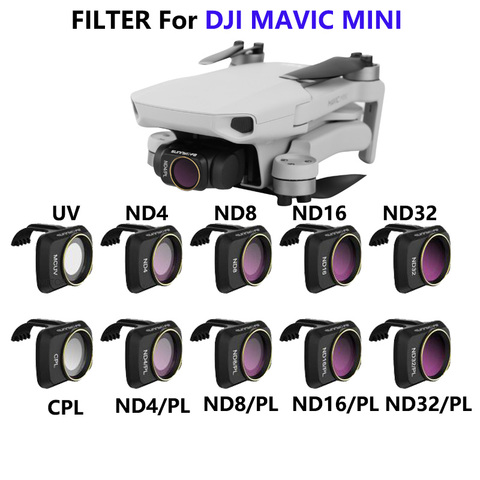 DJI Mavic Mini/ Mini 2 objectif de caméra ND/PL Kit de filtre polarisant MCUV ND4 ND8 ND16 ND32 CPL pour accessoires de Mini Drone DJI Mavic ► Photo 1/6