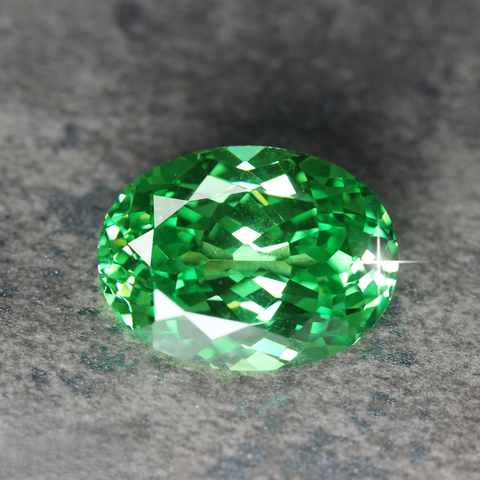 Nouveau Tsavorite vert grenat à facettes créé pierres précieuses beaucoup de boutures perles pour la fabrication de bijoux bricolage pierre gemme pierres précieuses en vrac ► Photo 1/4