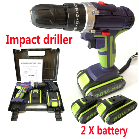 Tournevis électrique, perceuse sans fil Rechargeable, batterie au Lithium, ménage multifonction, outils électriques à Double vitesse ► Photo 1/6