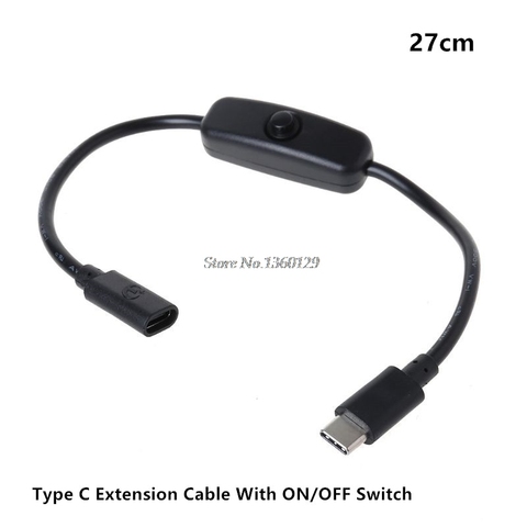 Câble d'extension de USB-C mâle à femelle de Type C avec interrupteur marche/arrêt pour framboise Pi 4 Android vente en gros et livraison directe ► Photo 1/6