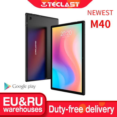 Teclast M40 Android 10 tablette 1920x1200 10.1 pouces 4G réseau 6GB RAM 128GB ROM UNISOC T618 Octa Core tablettes PC double Wifi type-c ► Photo 1/6