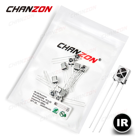 VS1838B – lot de 10 diodes électroluminescentes IR à monter soi-même, Micro DIP, Circuit imprimé Arduino, Phototransistor 3V ► Photo 1/4