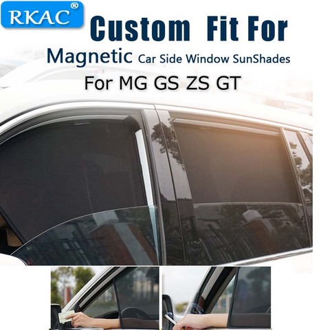 Pare-soleil magnétique de voiture sur mesure, Protection UV, rideau pour vitres latérales de voiture, Protection solaire pour MG GS ZS GT ► Photo 1/6