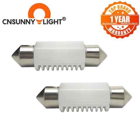 CNSUNNYLIGHT-ampoule de lecture blanche | 3030 puces C5W C10W en laiton 31/36/39/41mm, Festoon de voiture, lampe de dôme intérieure 12V 24V ► Photo 1/6