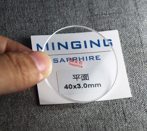 Livraison gratuite 1 pièce 3.0mm d'épaisseur plat rond verre saphir de 28mm à 40mm ► Photo 1/4
