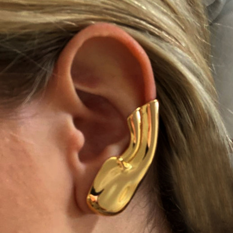 Boucles d'oreilles pour femmes et hommes, boucles d'oreilles à Clip sans Piercing, couleur or, punk ► Photo 1/5