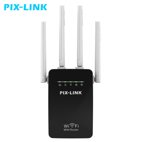 PIXLINK Sans Fil routeur wifi amplificateur de wifi Booster Extender Réseau Domestique 802.11 b/g/n RJ45 2 Ports Wilreless-N 300 Mbps LV-WR09 ► Photo 1/6