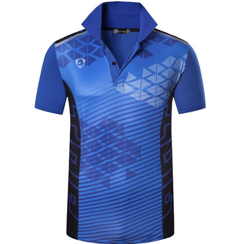 Jeansian – Polo à manches courtes pour homme, maillot de Sport, coupe Badminton, Golf, Tennis, LSL294, bleu, veuillez choisir la taille US ► Photo 1/5