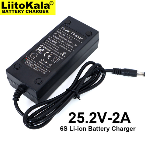 Liitokala 25.2V 2A 6 série lithium chargeur de batterie 18650 chargeur de batterie 25.2V courant Constant chargeur 2A courant continu 5.5*2.1MM ► Photo 1/5