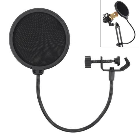 Double couche Microphone de Studio Flexible écran de vent masque Mic Pop filtre bouclier pour parler des accessoires d'enregistrement ► Photo 1/6