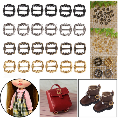 20 pièces bricolage Mini boucles pour poupée jouets chaussures vêtements couture accessoires Ultra-petit modèle ceinture boutons boucles 3.5mm/7mm ► Photo 1/6